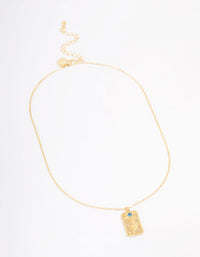 Gold Plated December Birth Month Flower Pendant Necklace - link has visual effect only