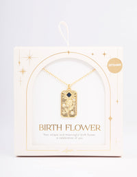 Gold Plated September Birth Month Flower Pendant Necklace - link has visual effect only