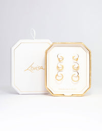 Gold Plated Fine Hoop Earring 3-Pack - link has visual effect only