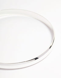 Silver Plated Clean Molten Bangle - link has visual effect only