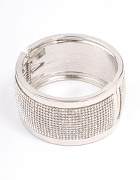 Silver Cluster Diamante Wrist Cuff - link has visual effect only