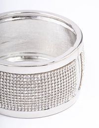 Silver Cluster Diamante Wrist Cuff - link has visual effect only