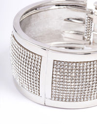 Silver Cluster Diamante Wrist Cuff - link has visual effect only