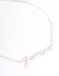 Silver Plated Gemini Script Bracelet - link has visual effect only