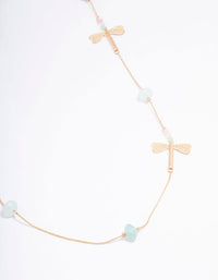 Gold Long Dragonfly Necklace - link has visual effect only