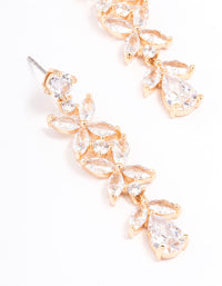 Gold Flower Trail Drop Earrings - link has visual effect only