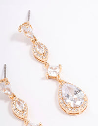 Gold Elegant Pear Drop Earrings - link has visual effect only