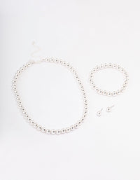 Silver Ball Jewellery Set - link has visual effect only