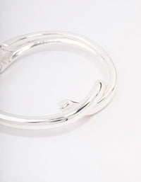 Silver Knotted Cross Hinge Wrist Cuff - link has visual effect only