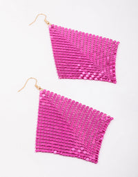 Gold & Pink Waterfall Drop Earrings - link has visual effect only