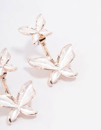 Rose Gold Butterfly Drop Earrings - link has visual effect only