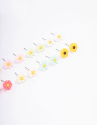 Silver Sunflower Stud Earring 8-Pack - link has visual effect only