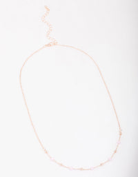 Gold Bead & Ball Chain Necklace - link has visual effect only