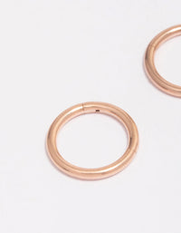 Rose Gold Plated Fine Sleeper Earrings 8mm - link has visual effect only