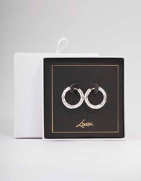 Silver Plain Clicker Hoop Earrings - link has visual effect only