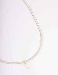 Silver Snake Chain Baguette Necklace - link has visual effect only