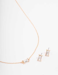 Gold Baguette Jewellery Set - link has visual effect only