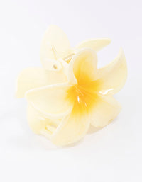 Yellow Ombre Hibiscus Hair Claw Clip - link has visual effect only