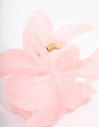 Pink Plain Hibiscus Hair Claw Clip - link has visual effect only
