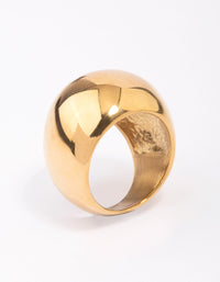 Waterproof Gold Plated Stainless Steel Large Bubble Ring - link has visual effect only