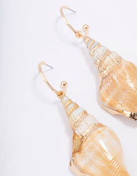 Natural Large Shell Hoop Earrings - link has visual effect only