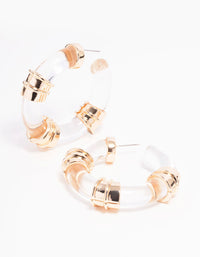 Gold Transparent Large Hoop Earrings - link has visual effect only