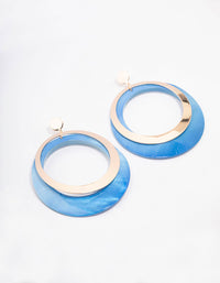 Gold Two Toned Drop Earrings - link has visual effect only