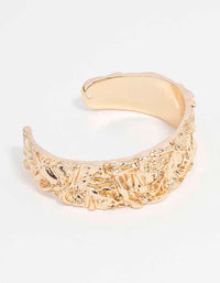 Gold Small Textured Multi Wrist Cuff - link has visual effect only