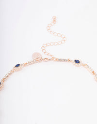 Rose Gold Navy Pear Drop Jewellery Set - link has visual effect only