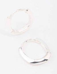 Sterling Silver Chubby Hoop Earrings - link has visual effect only