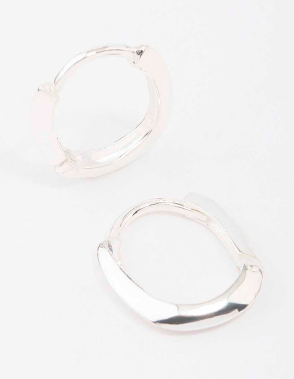 Sterling Silver Chubby Hoop Earrings