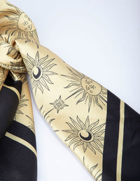 Black & Gold Fabric Celestial Sun Scarf - link has visual effect only