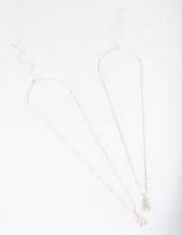 Silver Diamante Teddy Necklace Pack - link has visual effect only