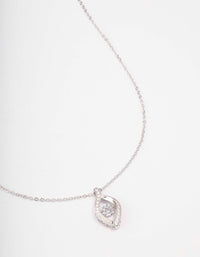 Silver Pave Twisted Twinkle Pendant Necklace - link has visual effect only