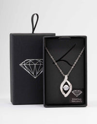 Silver Pave Twisted Twinkle Pendant Necklace - link has visual effect only