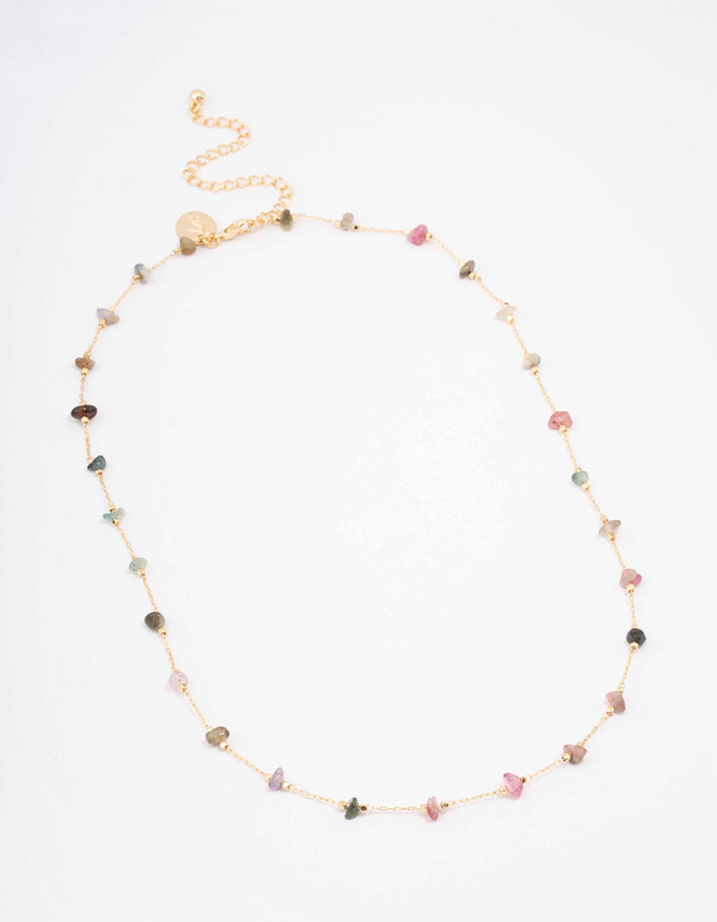 Gold Plated Semi Precious Station Necklace - Lovisa