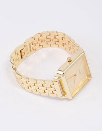 Gold Large Square Face Watch - link has visual effect only