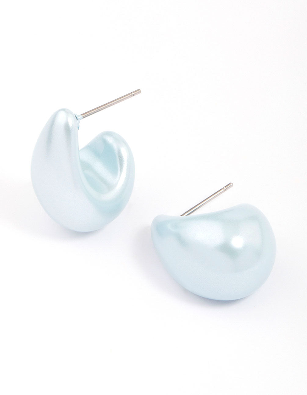 Blue Iridescent Teardrop Huggie Earrings Lovisa