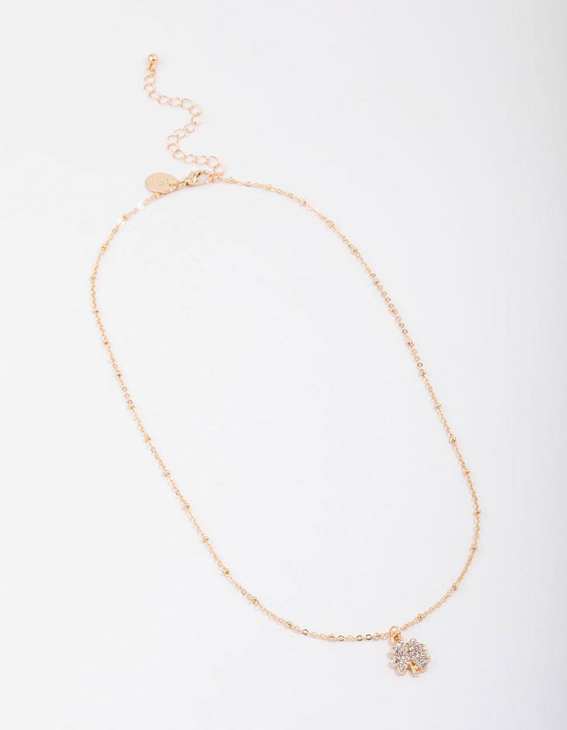 Gold Ball & Diamante Chain Necklace - Lovisa