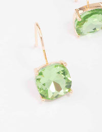 Gold Large Diamante Gem Drop Earrings - link has visual effect only