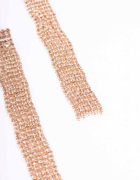 Gold Layered Wavy Cupchain Drop Earrings - link has visual effect only