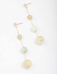 Gold Stone Chain Drop Earrings - link has visual effect only