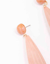 Blush Chunky Teardrop Earrings - link has visual effect only