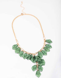 Gold Short Iridescent Petal Necklace - link has visual effect only