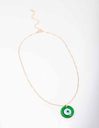 Gold Evil Eye Pendant Necklace - link has visual effect only