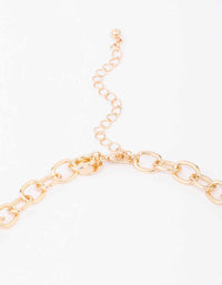 Gold Mixed Circle Chain Necklace - link has visual effect only