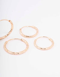 Gold Skinny Bamboo Hoop Earring 3-Pack - link has visual effect only