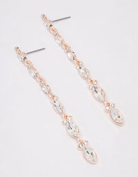 Rose Gold Pear Cup Chain Drop Earrings - link has visual effect only