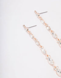 Rose Gold Pear Cup Chain Drop Earrings - link has visual effect only