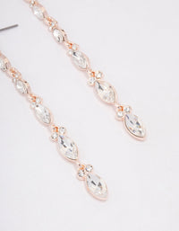 Rose Gold Pear Cup Chain Drop Earrings - link has visual effect only